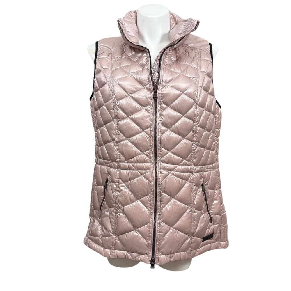 Calvin Klein Performance Quilted Down Vest‎ 2X Pink Metallic Women's